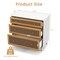 Costway 3-Drawer Rattan Dresser Modern Closet Chest Storage Cabinet Living Room Entryway